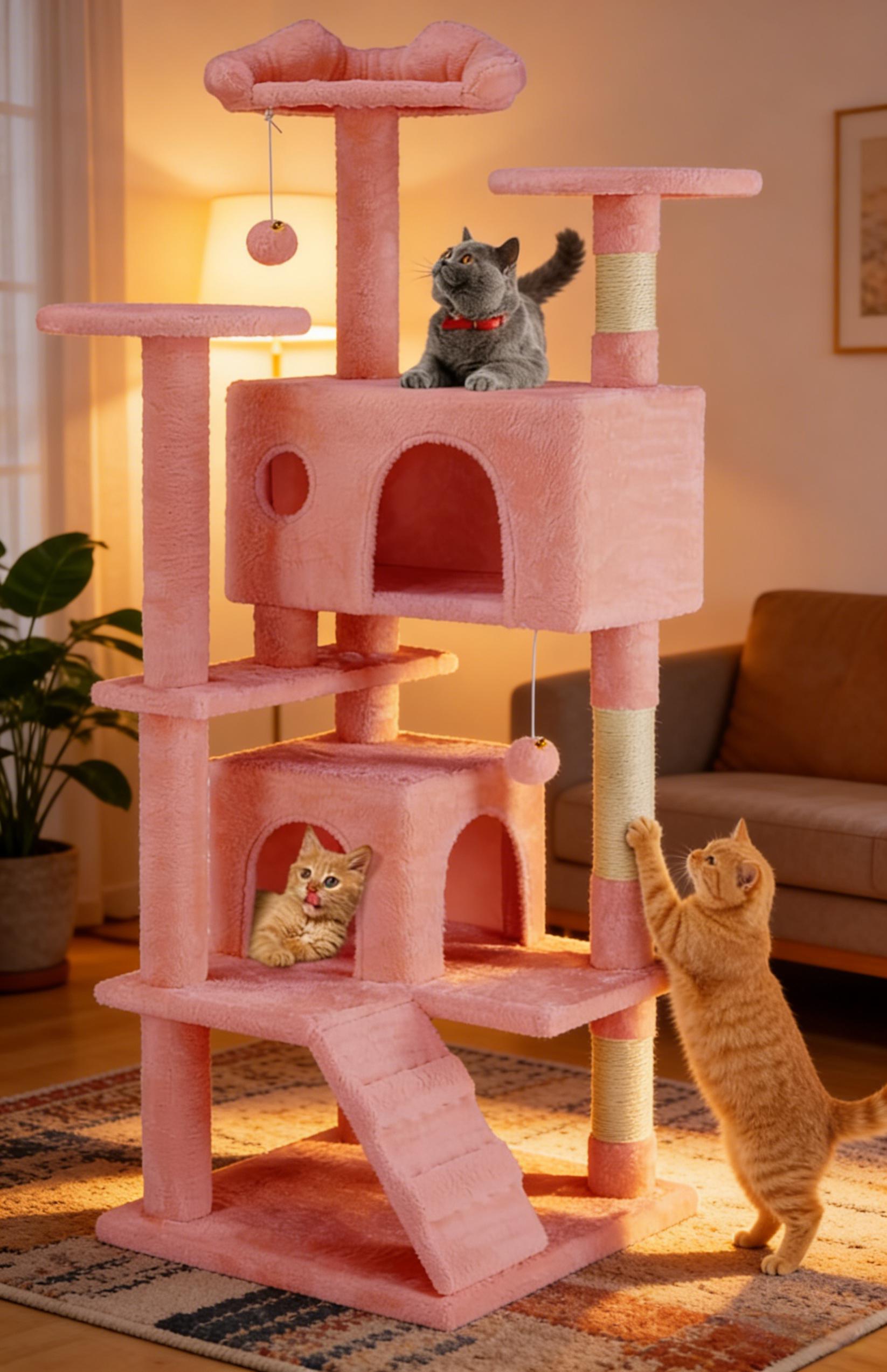 The Pink Happy Tower "Sealed with Approval" by My Cat ✨