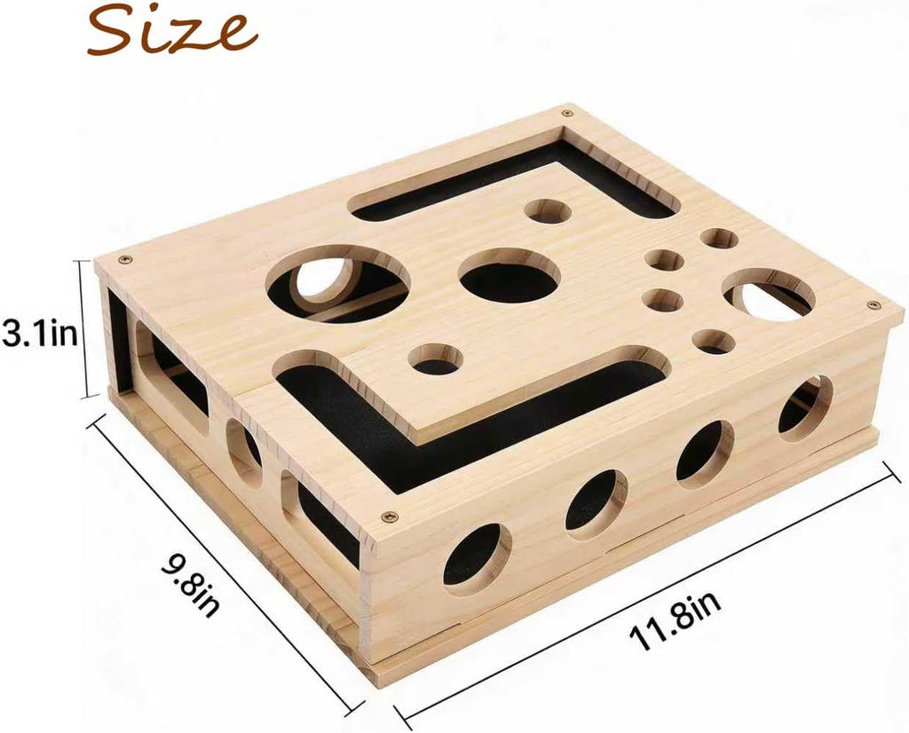 New Cat Scratch Puzzle Enrichment Box, Cats Nail File Enrichment Box with Sandpaper Inside, Stress-Free Alternative to Trimming Nails, Cat Toys Interactive for Indoor Cats Nail Scratcher