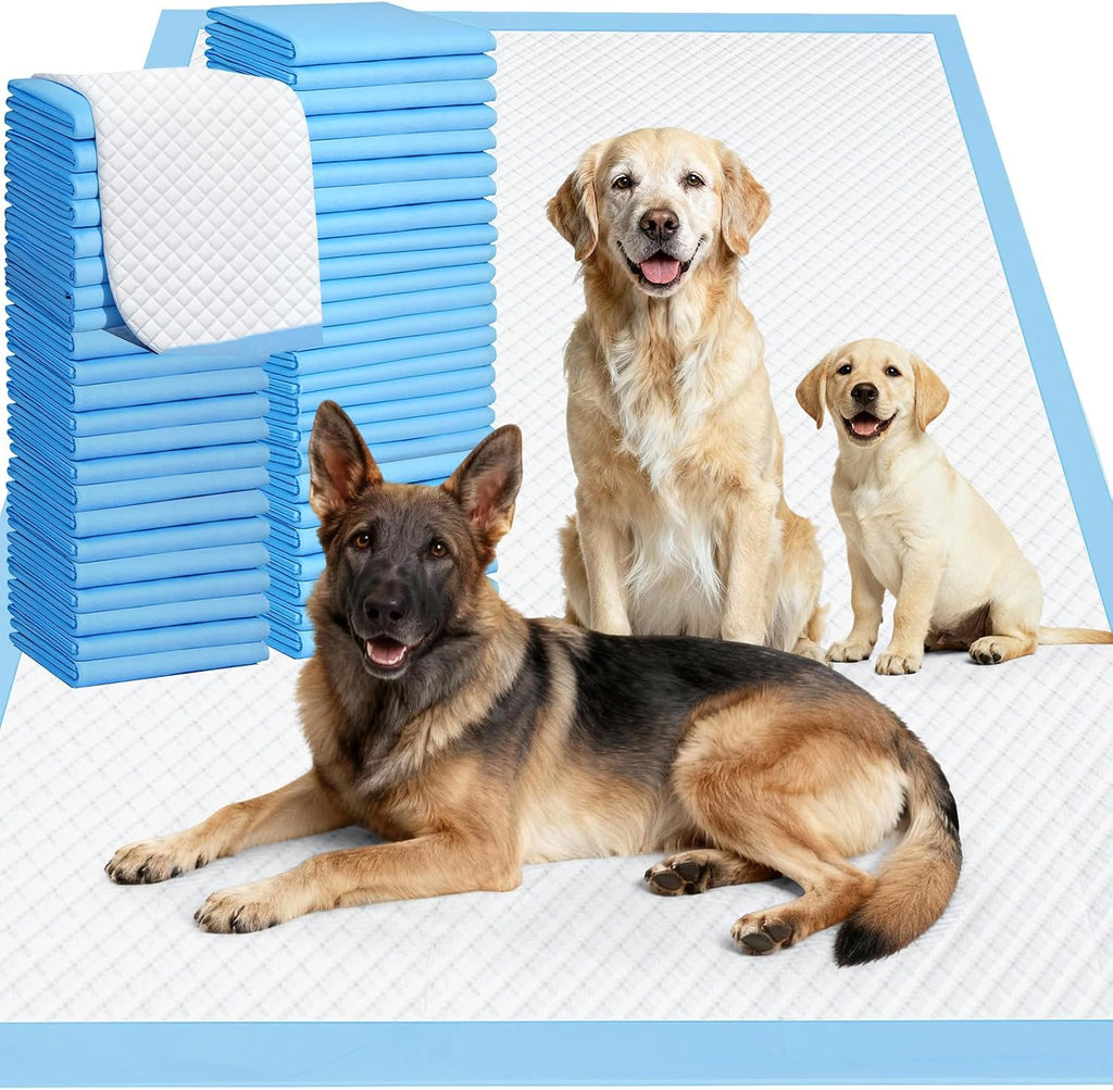 XXXL 31X47” 40 Count 1200ML Super Absorbent Thicken 6-Layer Ultra Large Dog Pee Pads — Leak-Proof Odor-Control Quick-Dry Training Pads for Large Senior Dogs, Puppies, Cats & Pets