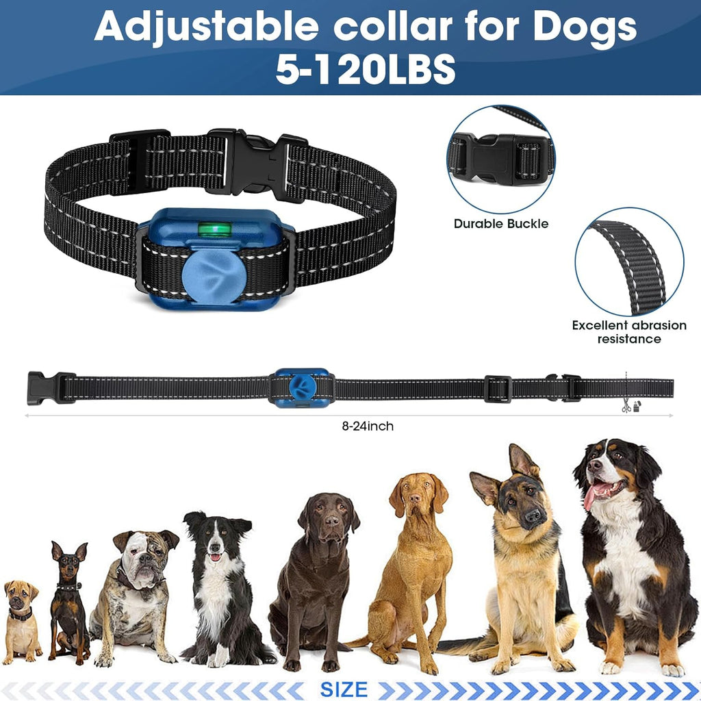 Small Shock Collar for Small Dogs(5-30Lbs), Dog Training Collar with Remote for Small & Medium Dogs, Waterproof, Rechargeable Collar with Beep, Vibration, Safe Shock,2000ft,Blue