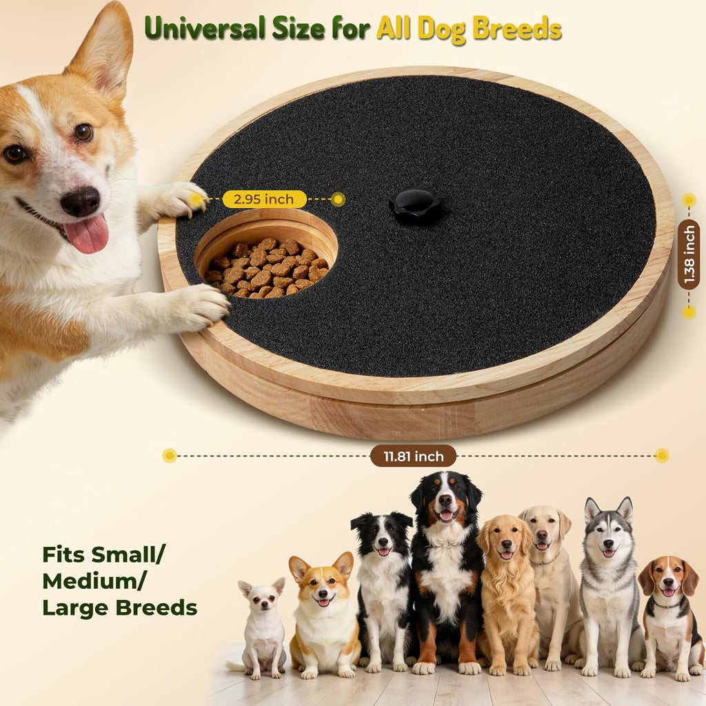 Dog Nail Scratch Board with Treat Box, Dog Scratch Pad for Nails, Adjustable Interactive Dog Nail File Toy for Stress-Free Grooming, Treat Puzzle Scratch Board for Dogs
