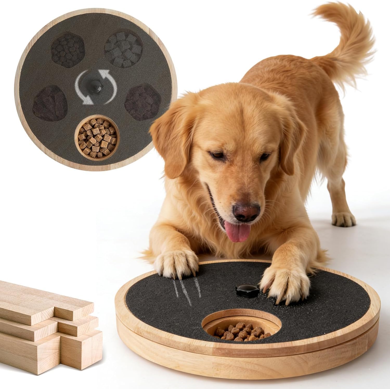 Dog Nail Scratch Board with Treat Box, Dog Scratch Pad for Nails, Adjustable Interactive Dog Nail File Toy for Stress-Free Grooming, Treat Puzzle Scratch Board for Dogs