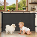 Retractable Baby Gates for Doorways, 58" Extra Wide Mesh Child Dog Gate for Stairs, 34" Tall Toddler Pet Gate Indoor and Outdoor, Easy Install, Essential for Home Safety, Black