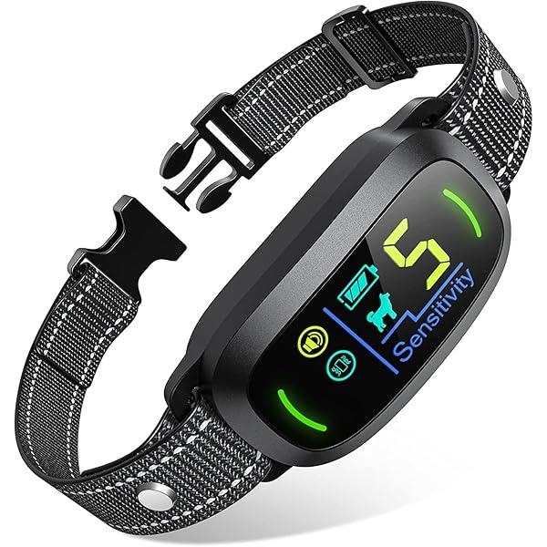 Dog Bark Collar, Rechargeable Smart Collar, Anti Barking Training Collar with 5 Adjustable Sensitivity Beep Vibration, Bark Collar for Large Medium Small Dogs (Black)